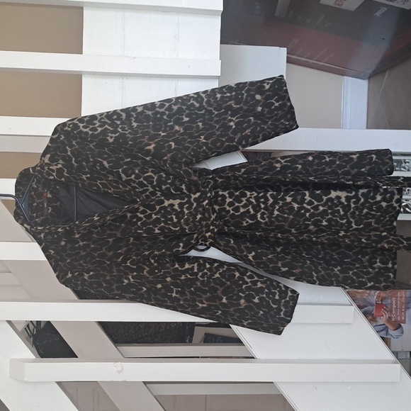 Cheetah Azelhazel hazel hazelhaze Adorable  Print Lined Coat w Pockets szXL EUC - Picture 7 of 8